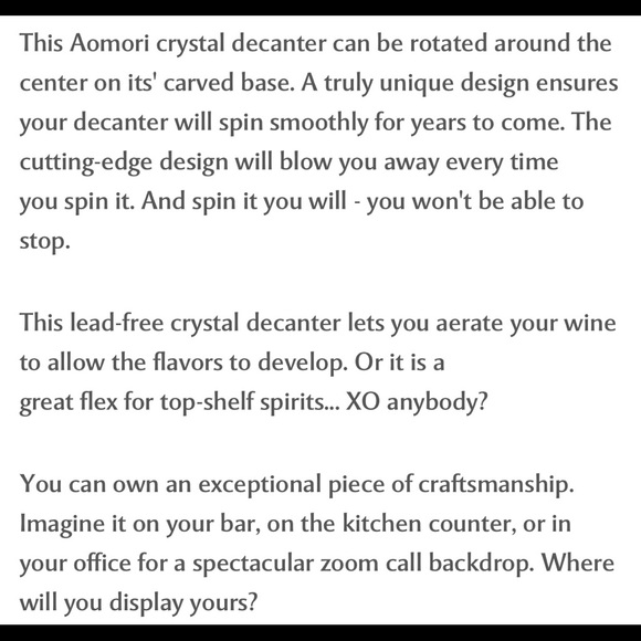 Crystal Wine Decanter - Picture 4 of 12